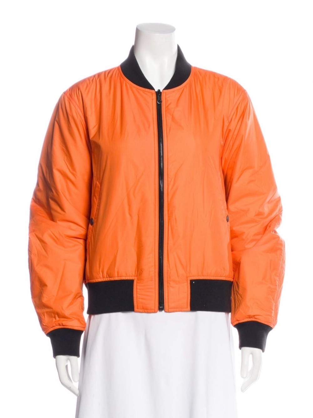 Rag & Bone Nylon Colorblock Pattern Bomber Jacket